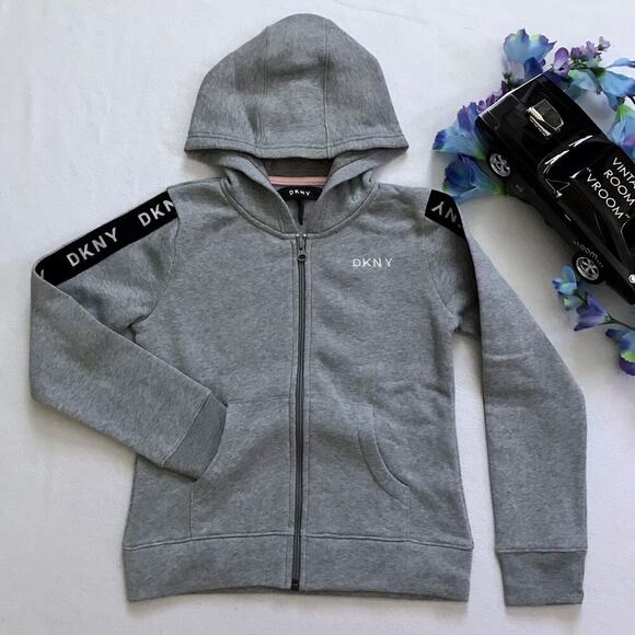 DKNY NWOT Full Zip Hoodie Girls 10 - Picture 2 of 11